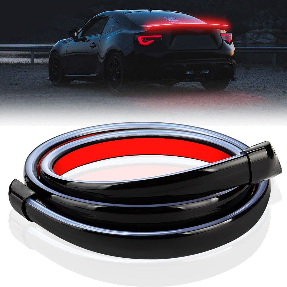 image-OKEEN LED Carbon Fiber Tail Light Universal Brake Streamer 1.25m