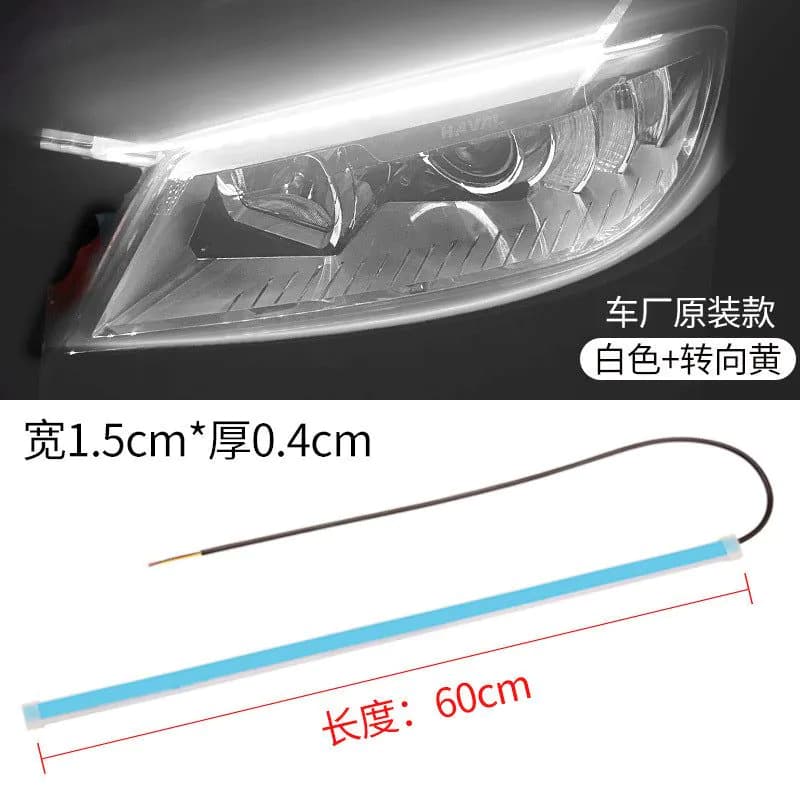image-LED Daytime Running Lights Flexible Strip Dual-Color Sequential