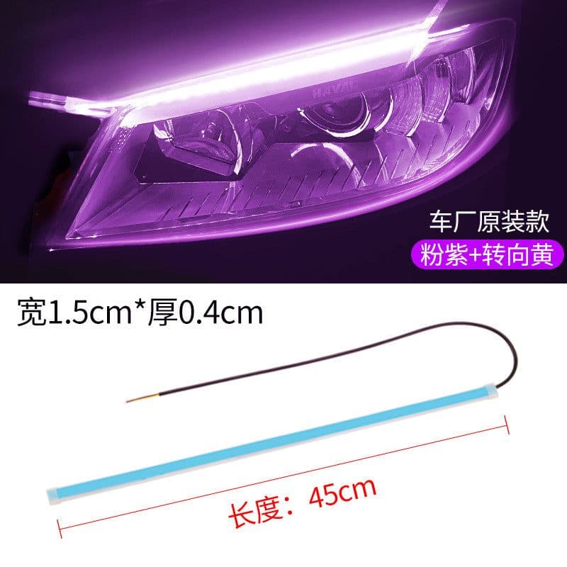 image-LED Daytime Running Lights Flexible Strip Dual-Color Sequential