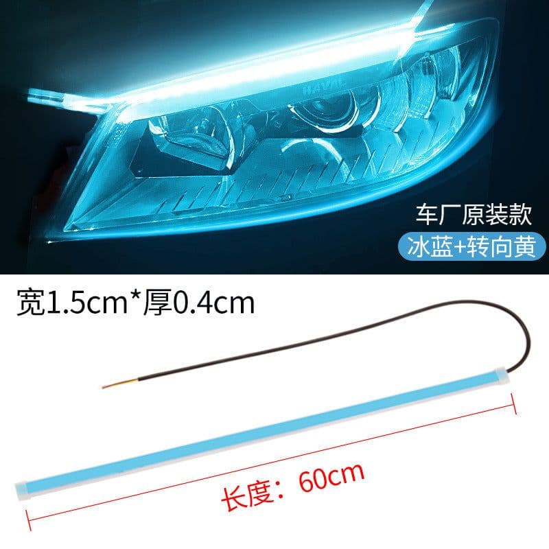 image-LED Daytime Running Lights Flexible Strip Dual-Color Sequential