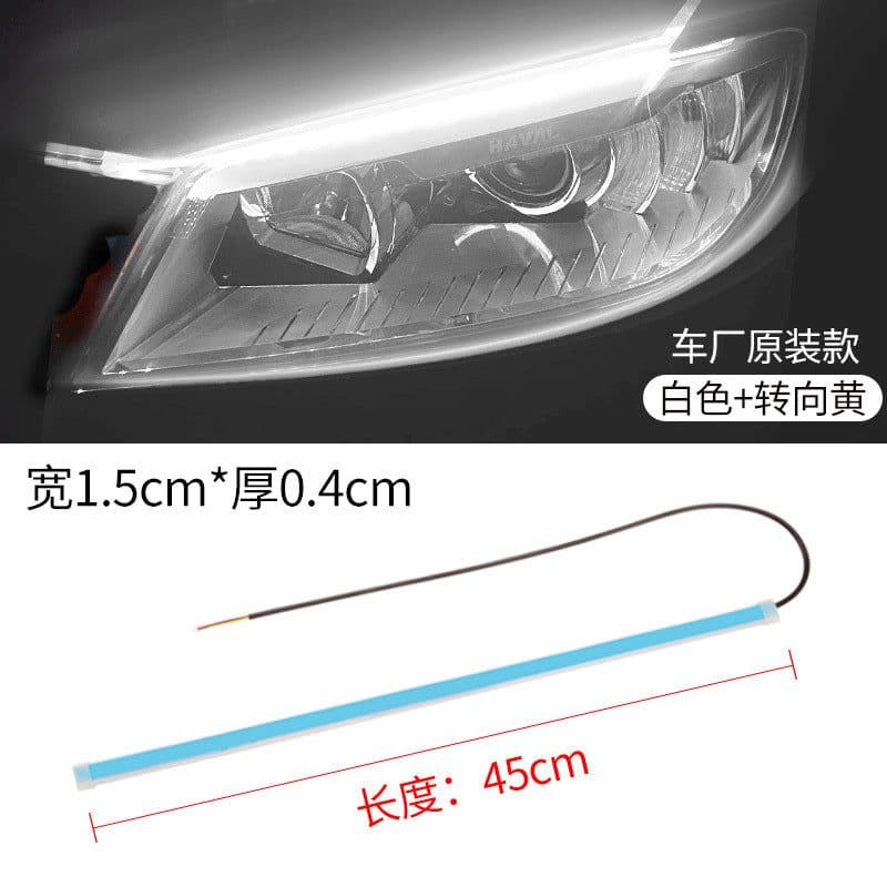 image-LED Daytime Running Lights Flexible Strip Dual-Color Sequential