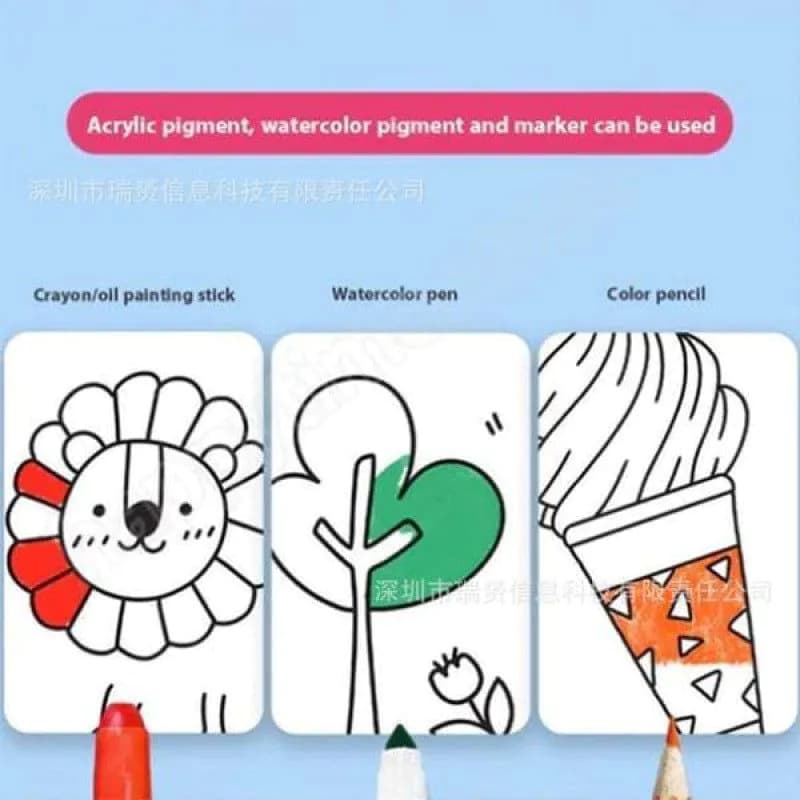 image-Children's Drawing Roll Reusable DIY Graffiti Paper Scroll 0.3m x 3m