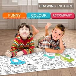 image-Children's Drawing Roll Reusable DIY Graffiti Paper Scroll 0.3m x 3m