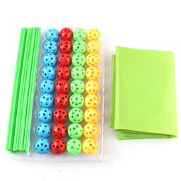 image-Children's DIY Bead Tent Building Kit 88 Balls 176 Sticks