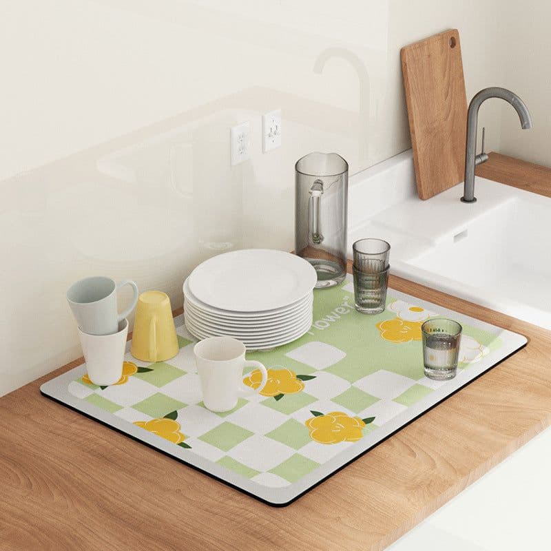 image-PU Leather Countertop Drain Mat Heat Insulation Pad