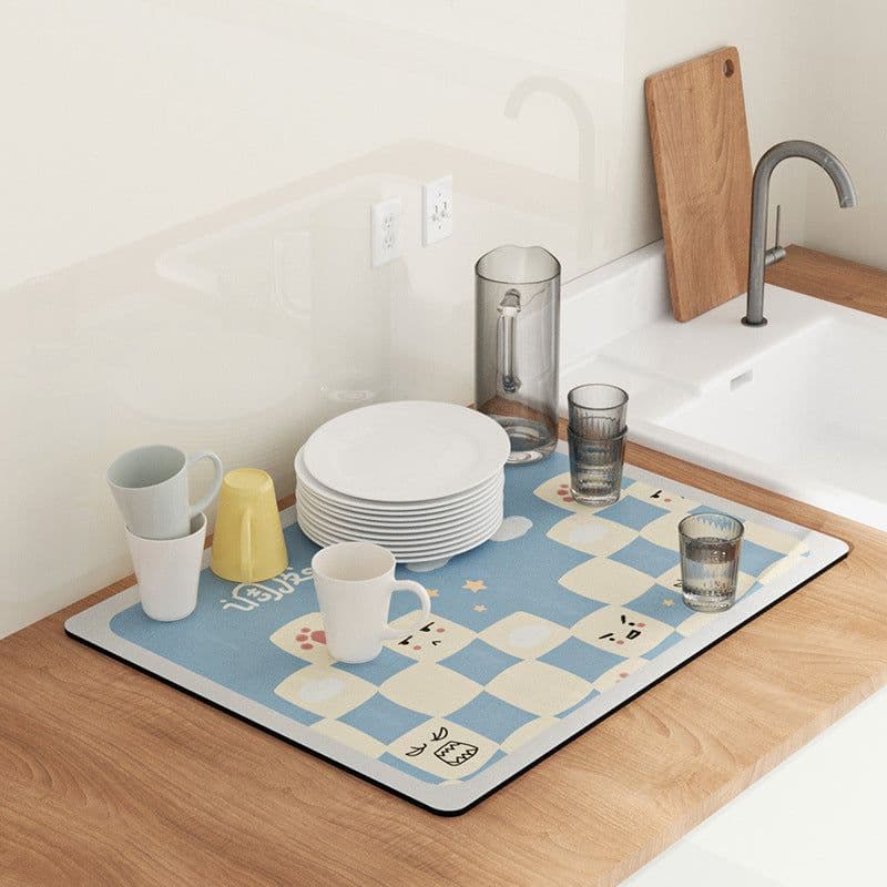 image-PU Leather Countertop Drain Mat Heat Insulation Pad