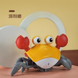 image-Electric Dancing Crab Toy with Music, Lights & Obstacle Avoidance