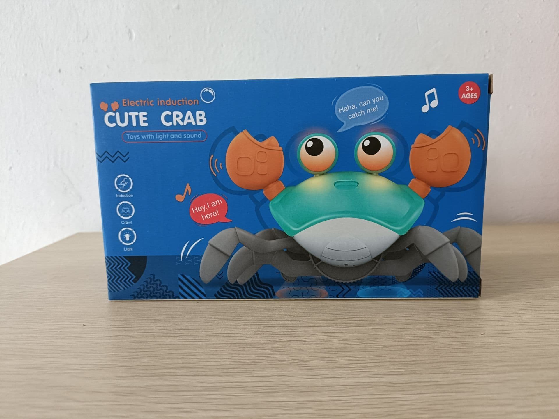 image-Electric Dancing Crab Toy with Music, Lights & Obstacle Avoidance
