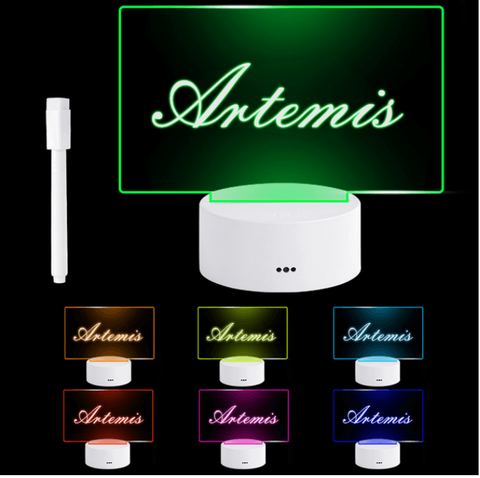 image-Acrylic Transparent Luminous Message Board Desktop Whiteboard