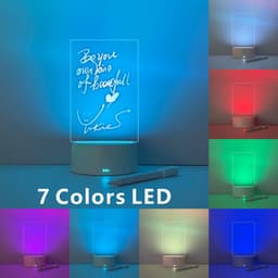 image-Acrylic Transparent Luminous Message Board Desktop Whiteboard