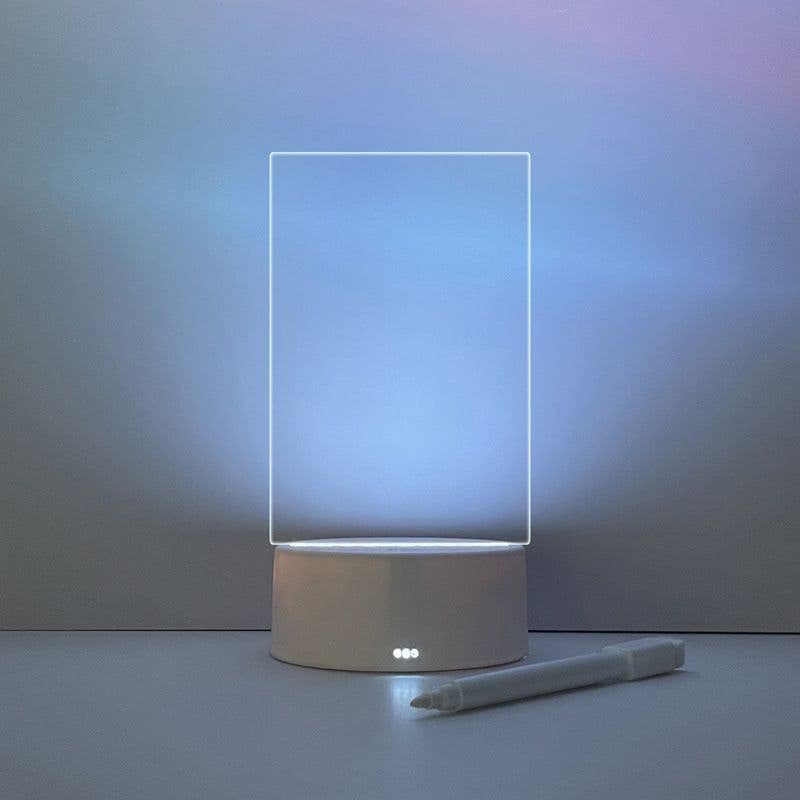 image-Acrylic Transparent Luminous Message Board Desktop Whiteboard