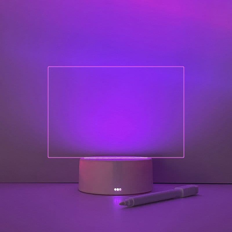 image-Acrylic Transparent Luminous Message Board Desktop Whiteboard