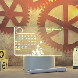 image-Acrylic Transparent Desk Calendar Wipeable Message Board
