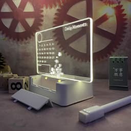 image-Acrylic Transparent Desk Calendar Wipeable Message Board
