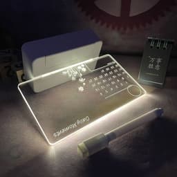 image-Acrylic Transparent Desk Calendar Wipeable Message Board