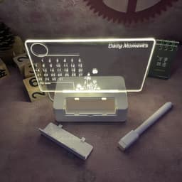 image-Acrylic Transparent Desk Calendar Wipeable Message Board