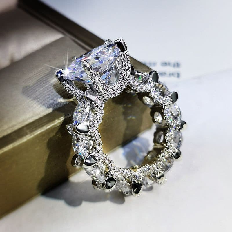 image-European Princess Studded Diamond Ring