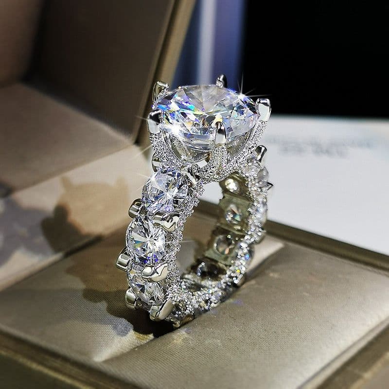 image-European Princess Studded Diamond Ring