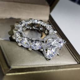 image-European Princess Studded Diamond Ring