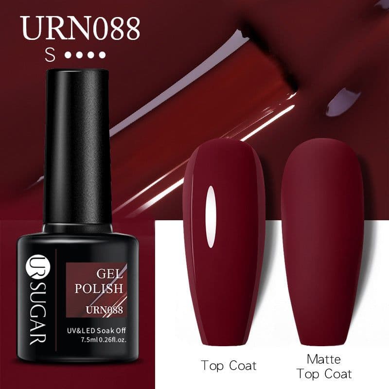 image-UR SUGAR Nail Polish Gel URN090 7.5ML Solid Color Phototherapy