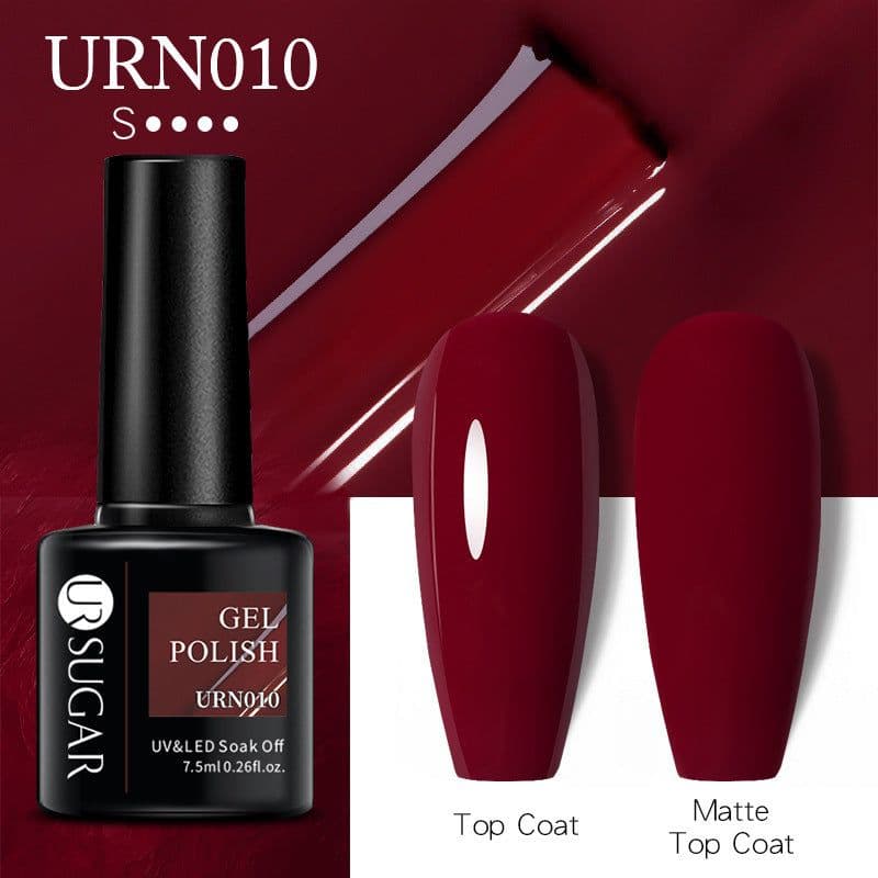 image-UR SUGAR Nail Polish Gel URN090 7.5ML Solid Color Phototherapy