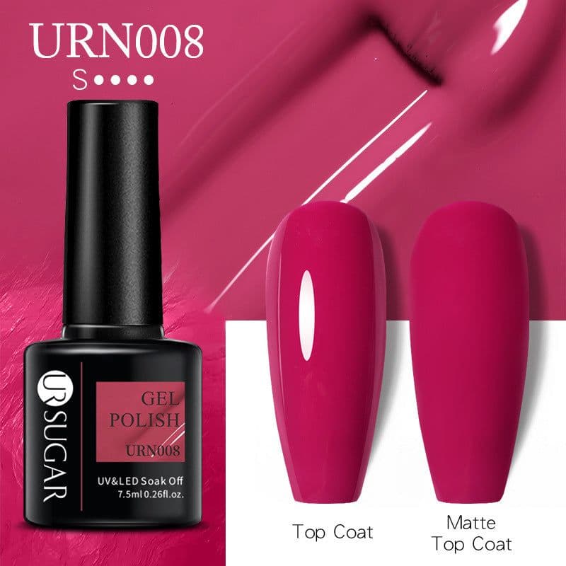 image-UR SUGAR Nail Polish Gel URN090 7.5ML Solid Color Phototherapy