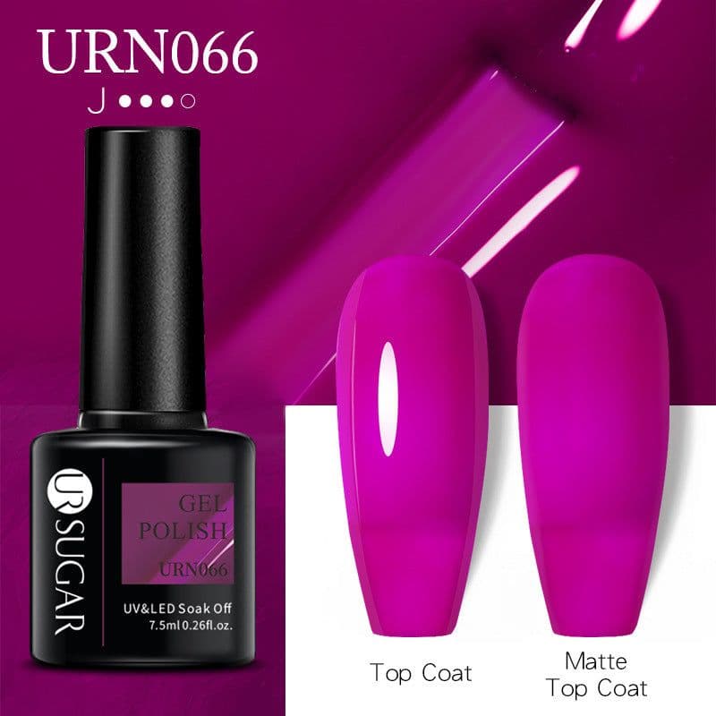 image-UR SUGAR Nail Polish Gel URN090 7.5ML Solid Color Phototherapy