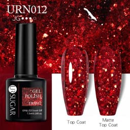 image-UR SUGAR Nail Polish Gel URN090 7.5ML Solid Color Phototherapy