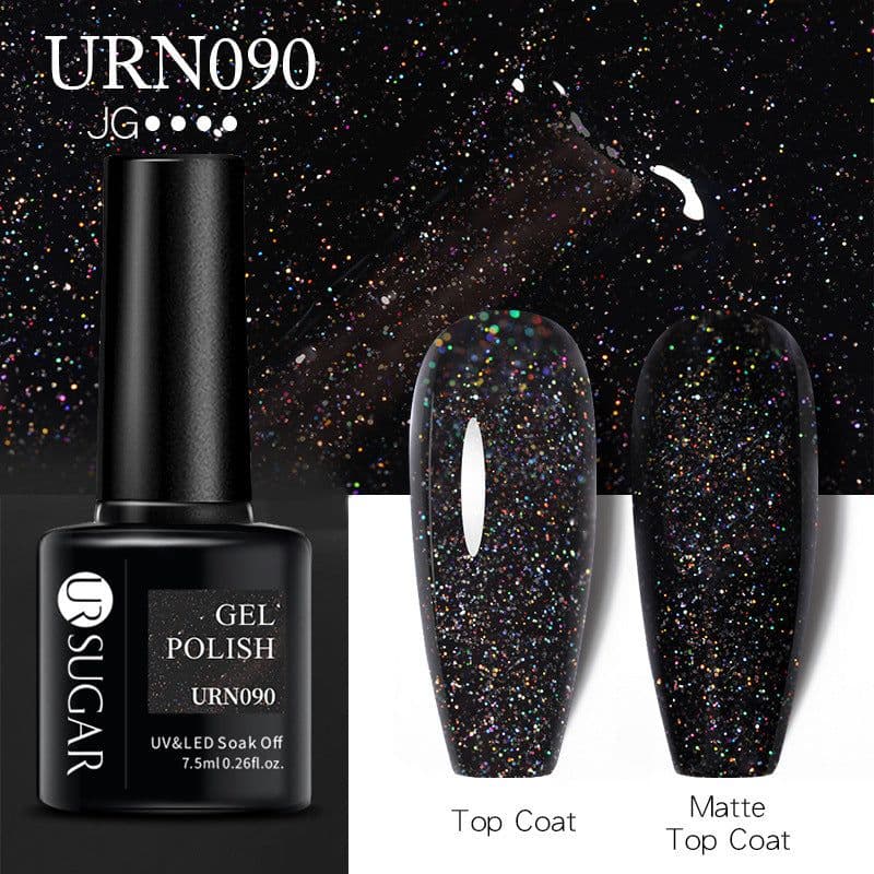 image-UR SUGAR Nail Polish Gel URN090 7.5ML Solid Color Phototherapy