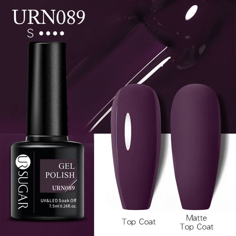image-UR SUGAR Nail Polish Gel URN090 7.5ML Solid Color Phototherapy