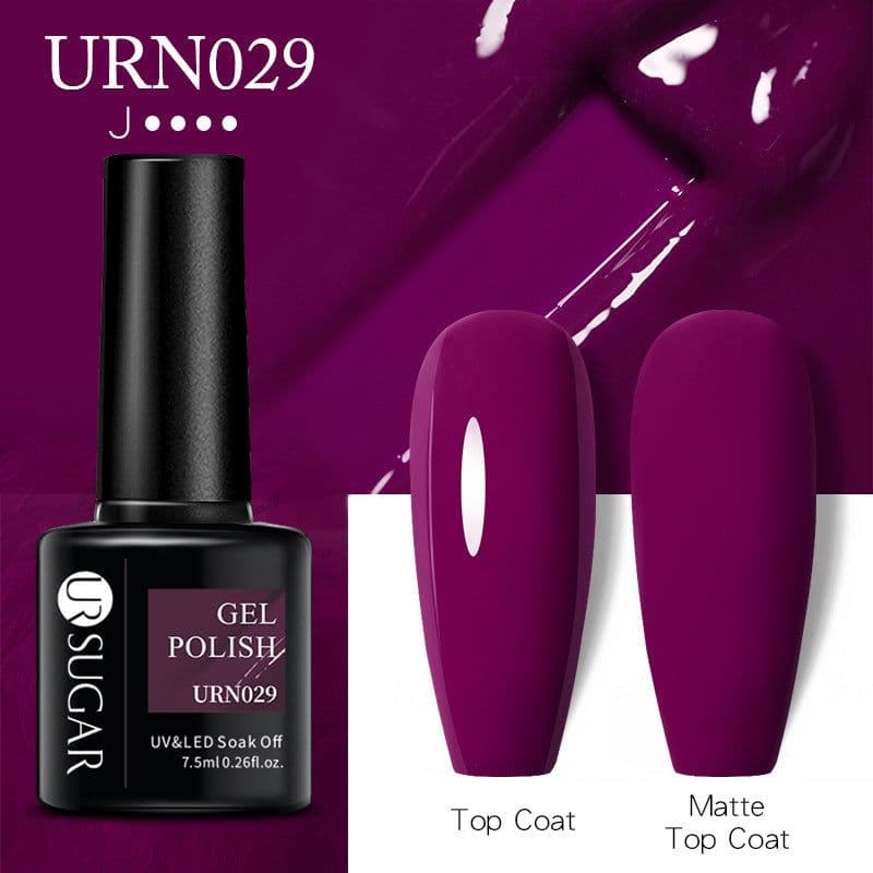 image-UR SUGAR Nail Polish Gel URN090 7.5ML Solid Color Phototherapy