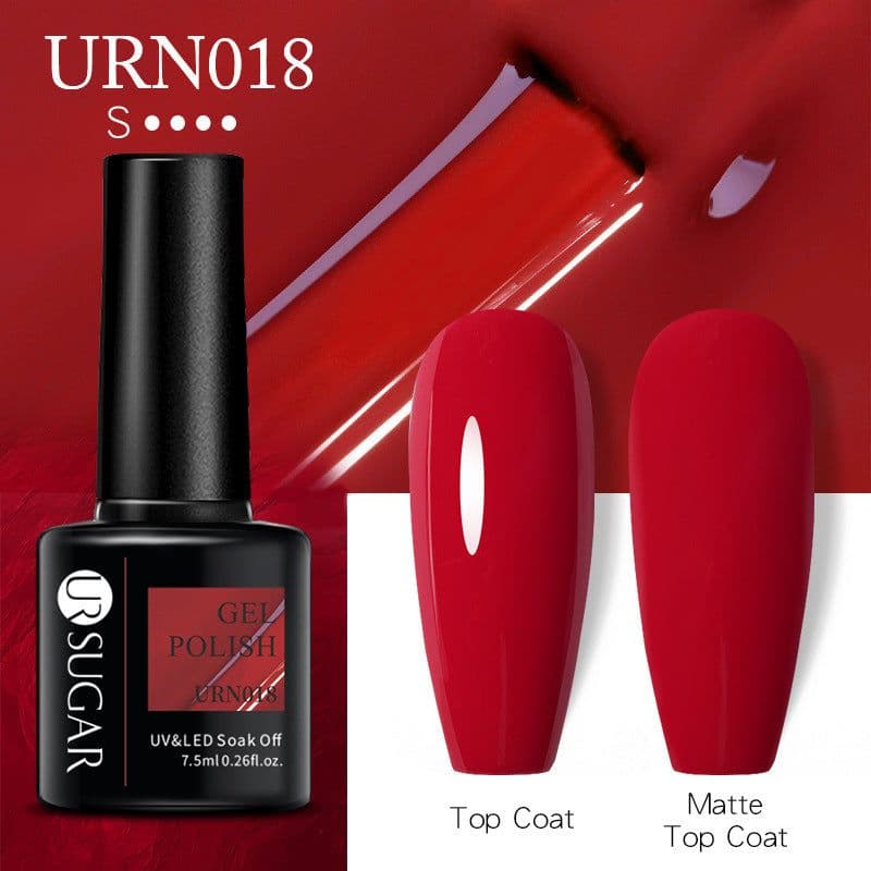image-UR SUGAR Nail Polish Gel URN090 7.5ML Solid Color Phototherapy