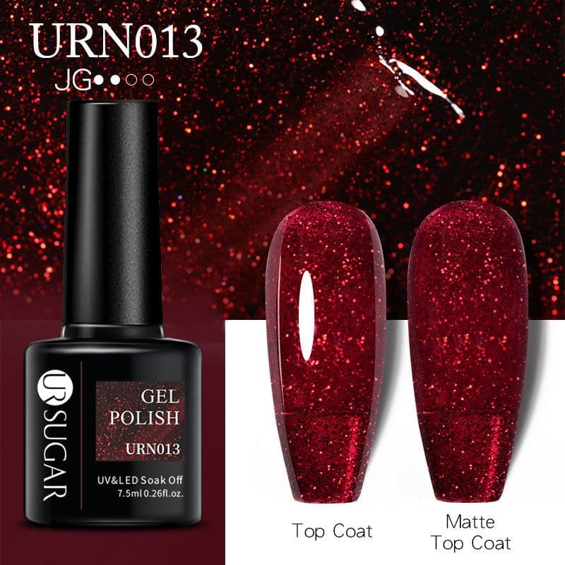 image-UR SUGAR Nail Polish Gel URN090 7.5ML Solid Color Phototherapy