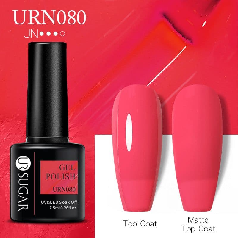 image-UR SUGAR Nail Polish Gel URN090 7.5ML Solid Color Phototherapy