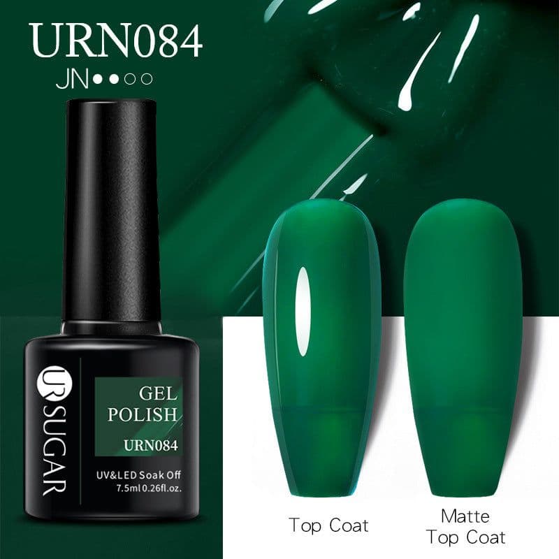 image-UR SUGAR Nail Polish Gel URN090 7.5ML Solid Color Phototherapy