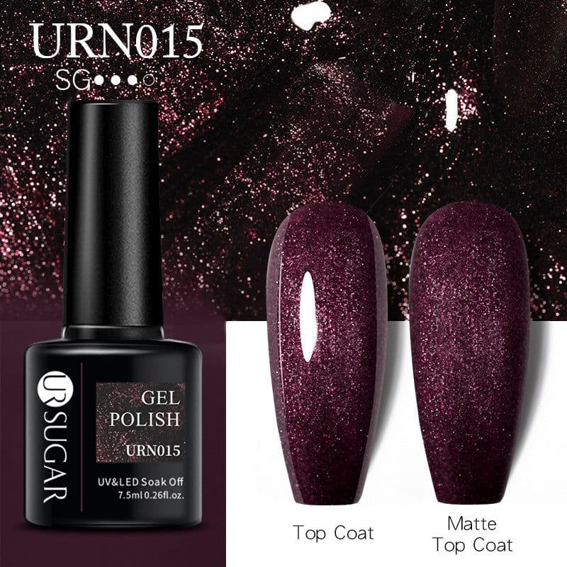 image-UR SUGAR Nail Polish Gel URN090 7.5ML Solid Color Phototherapy