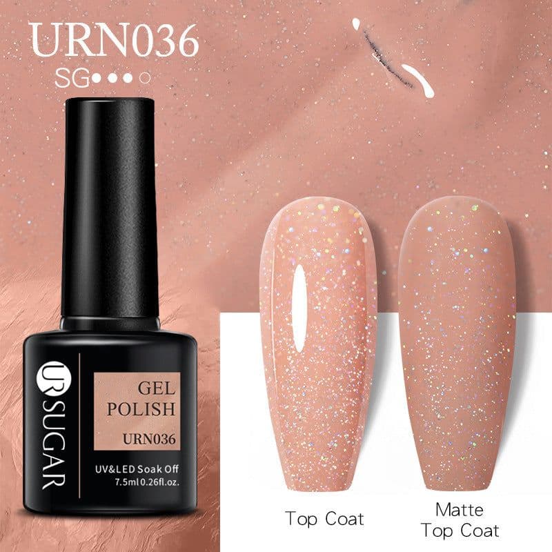 image-UR SUGAR Nail Polish Gel URN090 7.5ML Solid Color Phototherapy