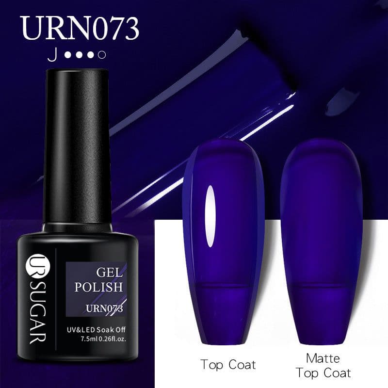 image-UR SUGAR Nail Polish Gel URN090 7.5ML Solid Color Phototherapy