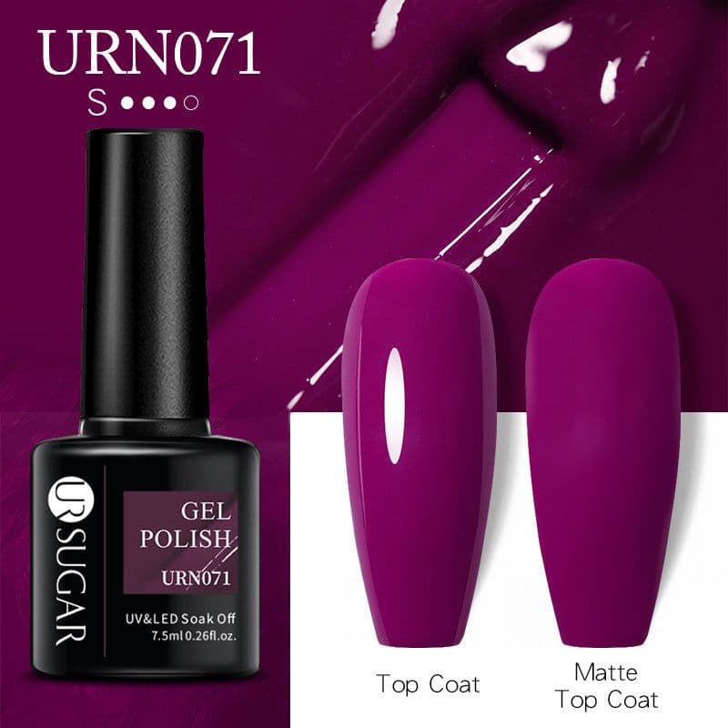 image-UR SUGAR Nail Polish Gel URN090 7.5ML Solid Color Phototherapy
