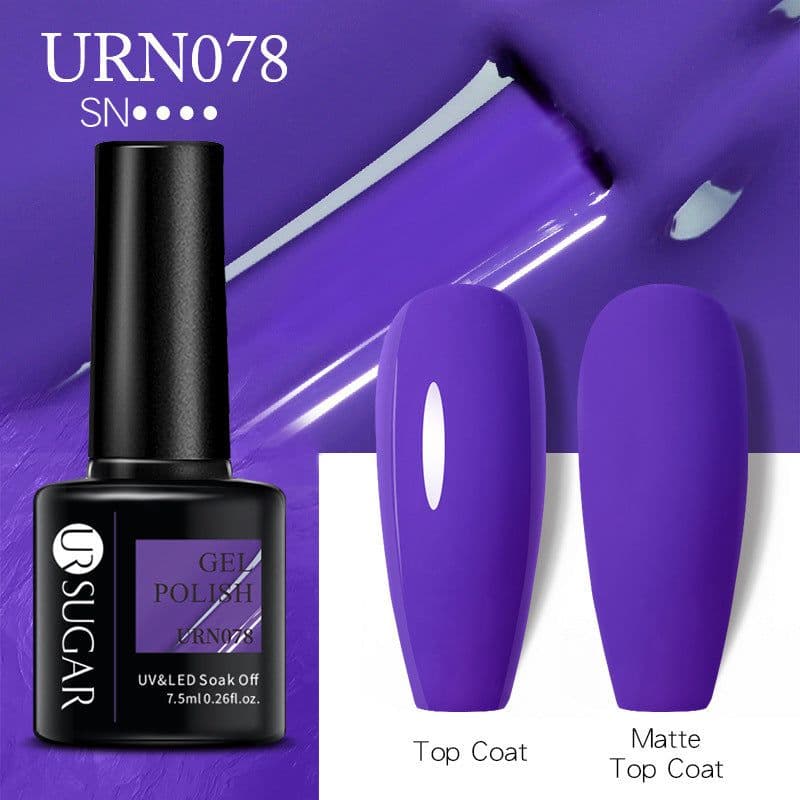 image-UR SUGAR Nail Polish Gel URN090 7.5ML Solid Color Phototherapy