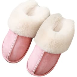 image-Cotton Slippers Plush Home Warm Couples Non-Slip PVC Sole