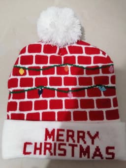image-LED Christmas Knitted Hat Luminous Snowman Warm Winter Cap