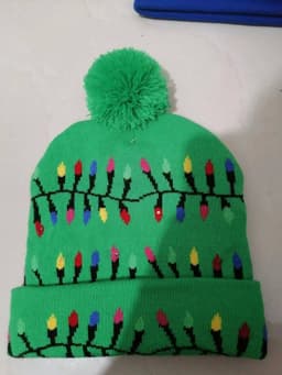 image-LED Christmas Knitted Hat Luminous Snowman Warm Winter Cap