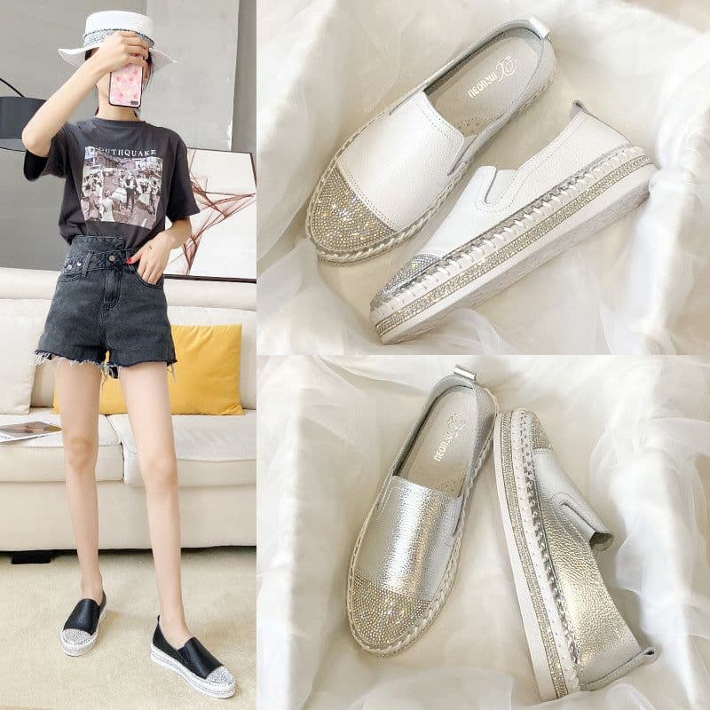 image-3049 Slip-On Loafers Women's Flat Shoes Thick Sole