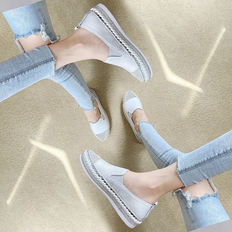 image-3049 Slip-On Loafers Women's Flat Shoes Thick Sole