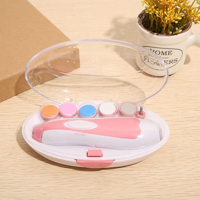 image-Baby Nail Grinder 6-in-1 Electric Nail Care Clipper Set