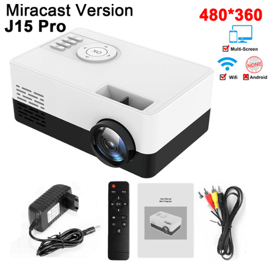 image-SLG J15 Mini Projector Portable 480P Home Video Projector