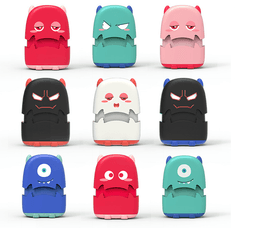 image-Children's Photosensitive Name Labels Cartoon Monster Design