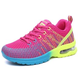 image-Women's Mesh Casual Shoes Low Heel Round Toe Color Match