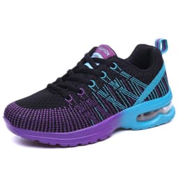 image-Women's Mesh Casual Shoes Low Heel Round Toe Color Match